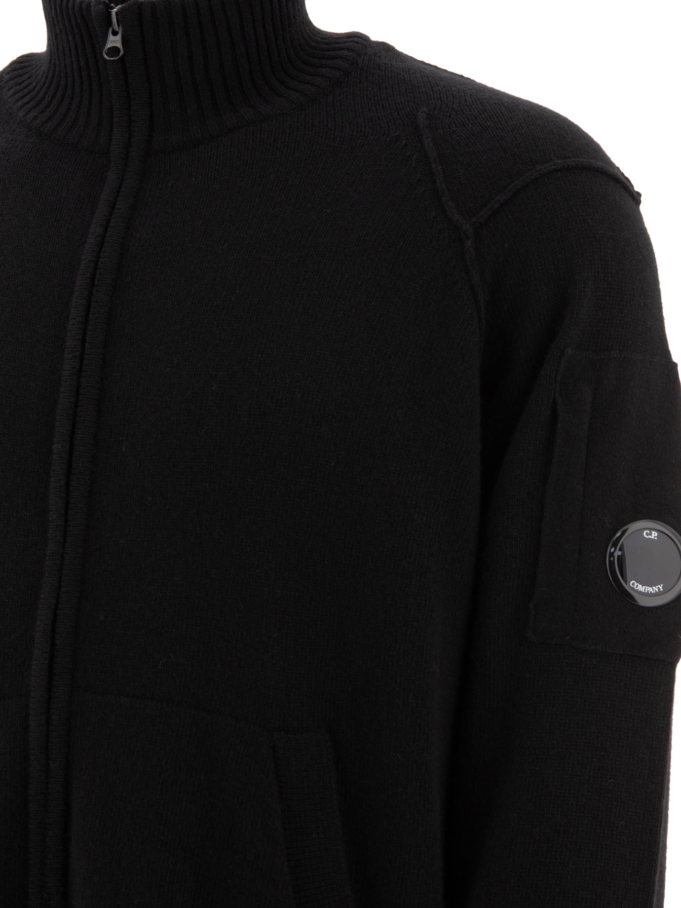 C.P. COMPANY Black   Cardigan with patch